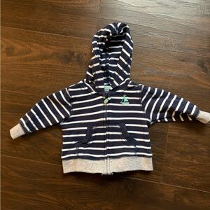 Navy Striped Infant Hoodie